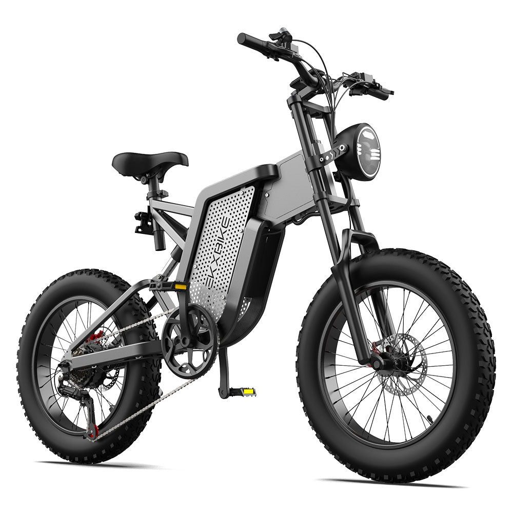 EKX X20 Electric Bike Mountain Moped Ebike 20 Inch Fat Tire 2000W 48V 35AH Men&
