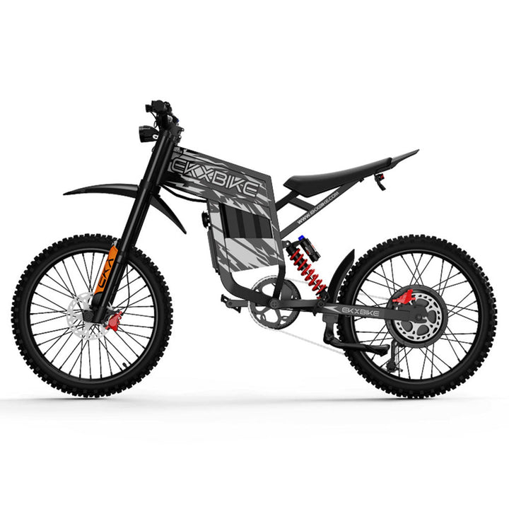 EKXBIKE TX1 Electric Dirt Bike for Adults, 3000W Electric Motorcycle 60V 30AH Removable Battery Off-Road Ebike, 45MPH 45° Climb Full Suspension 19" All-Terrain Mountain Electric Bike