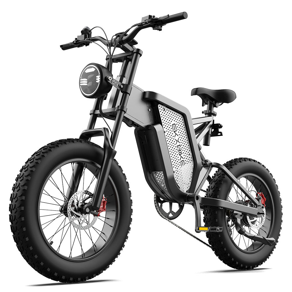 EKX X20 Electric Bike Mountain Moped Ebike 20 Inch Fat Tire 2000W 48V 35AH Men&