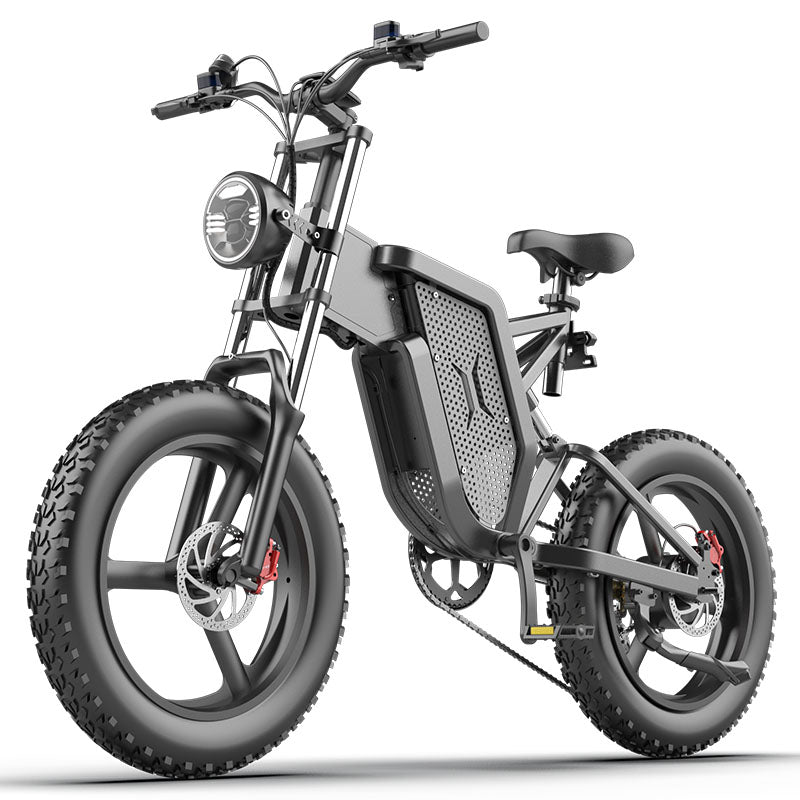 EKX X20 Electric Bike Mountain Moped Ebike 20 Inch Fat Tire 2000W 48V 35AH Men&