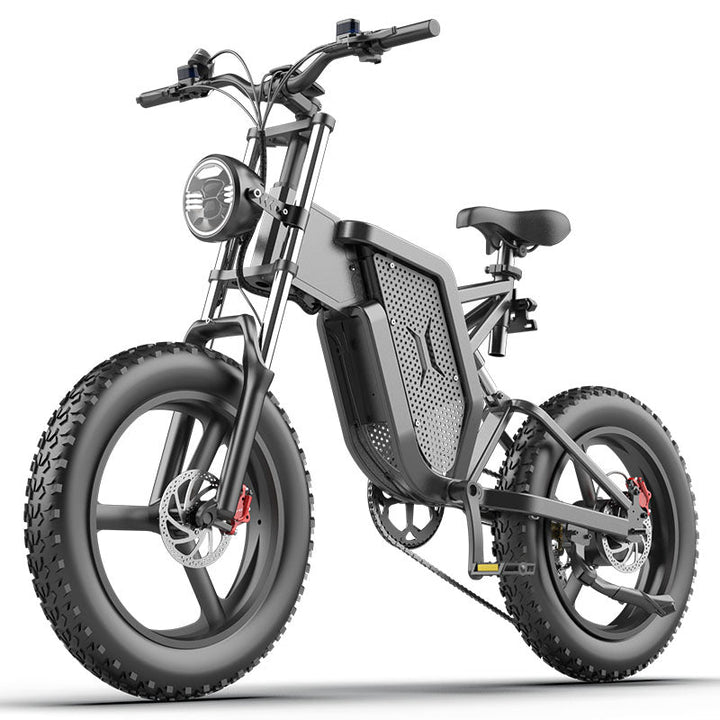 EKX X20 Electric Bike Mountain Moped Ebike 20 Inch Fat Tire 2000W 48V 35AH Men&