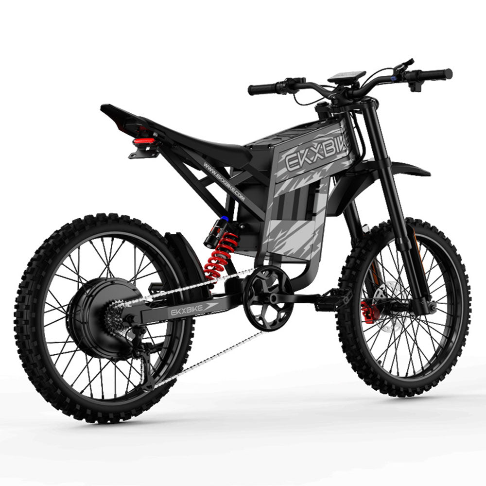 EKXBIKE TX1 Electric Dirt Bike for Adults, 3000W Electric Motorcycle 60V 30AH Removable Battery Off-Road Ebike, 45MPH 45° Climb Full Suspension 19" All-Terrain Mountain Electric Bike